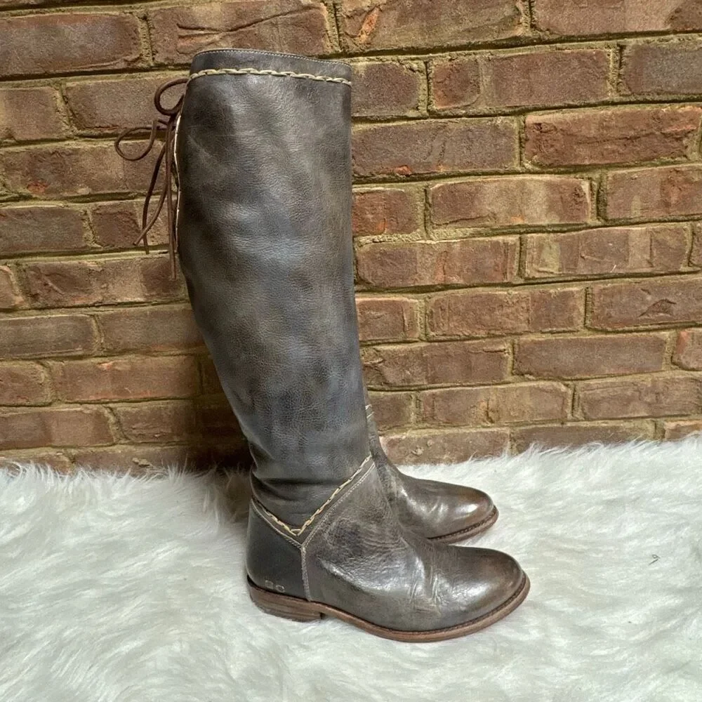 BEDSTU Manchester Womens Taupe Rustic Mason Riding Boot 10